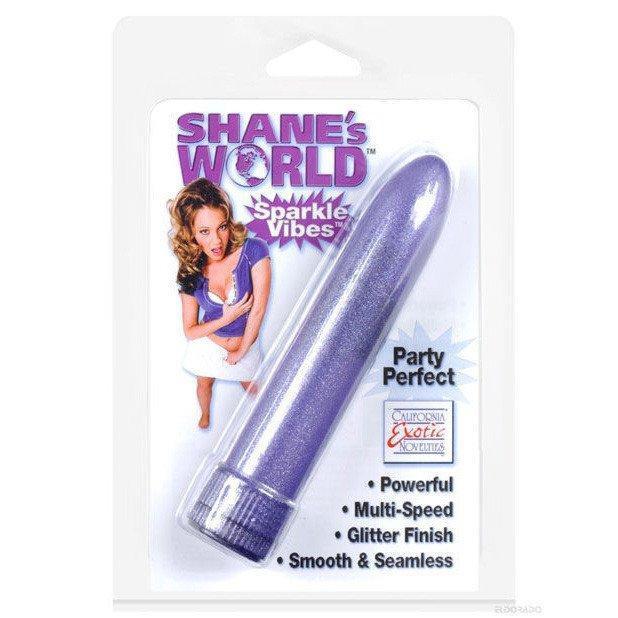 California Exotics - Shane's World Sparkle Vibe (Purple) Non Realistic Dildo w/o suction cup (Vibration) Non Rechargeable Durio Asia