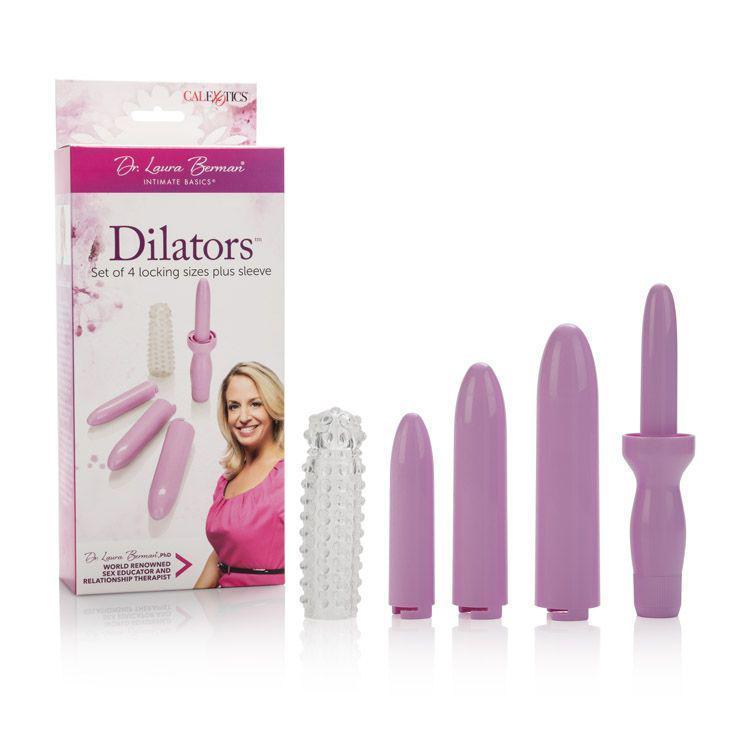 California Exotics - Dr. Laura Berman Dilators Set Of 4 Locking Sizes Plus Sleeve (Purple) Non Realistic Dildo w/o suction cup (Vibration) Non Rechargeable Durio Asia