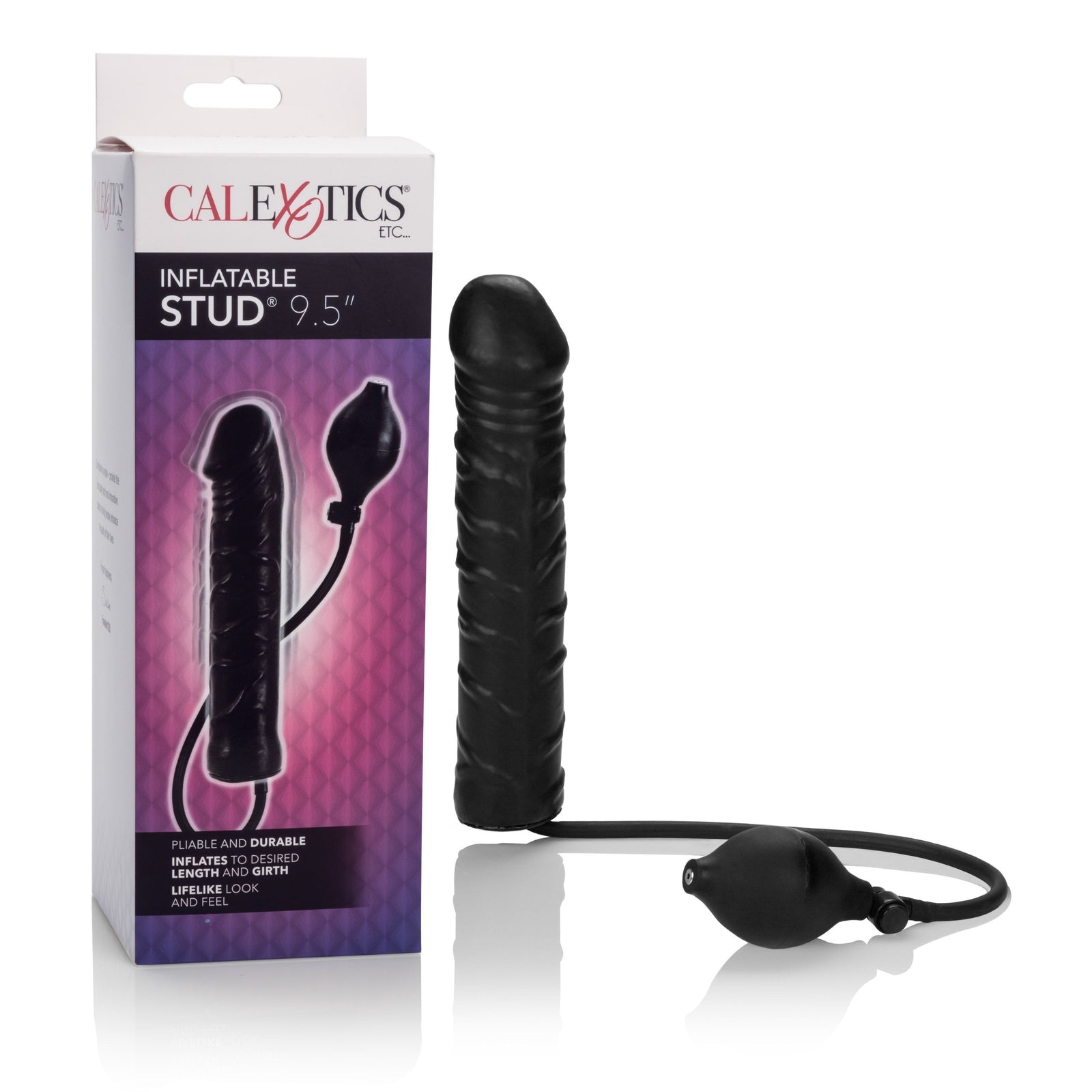 California Exotics - Inflatable Stud 9.5" (Black) Expandable Anal Plug (Non Vibration) Durio Asia
