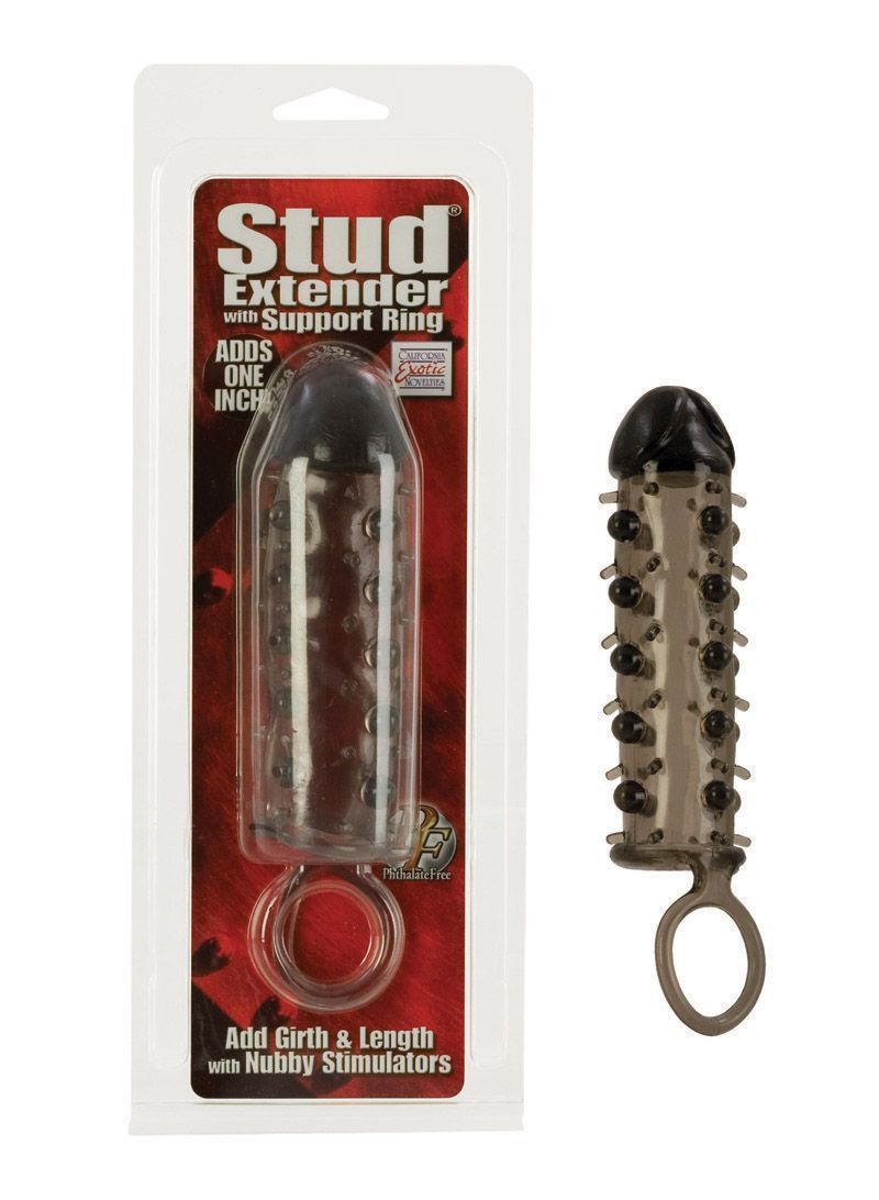 California Exotics - Stud Extender Cock Sleeve (Smoke) Cock Sleeves (Non Vibration) Durio Asia