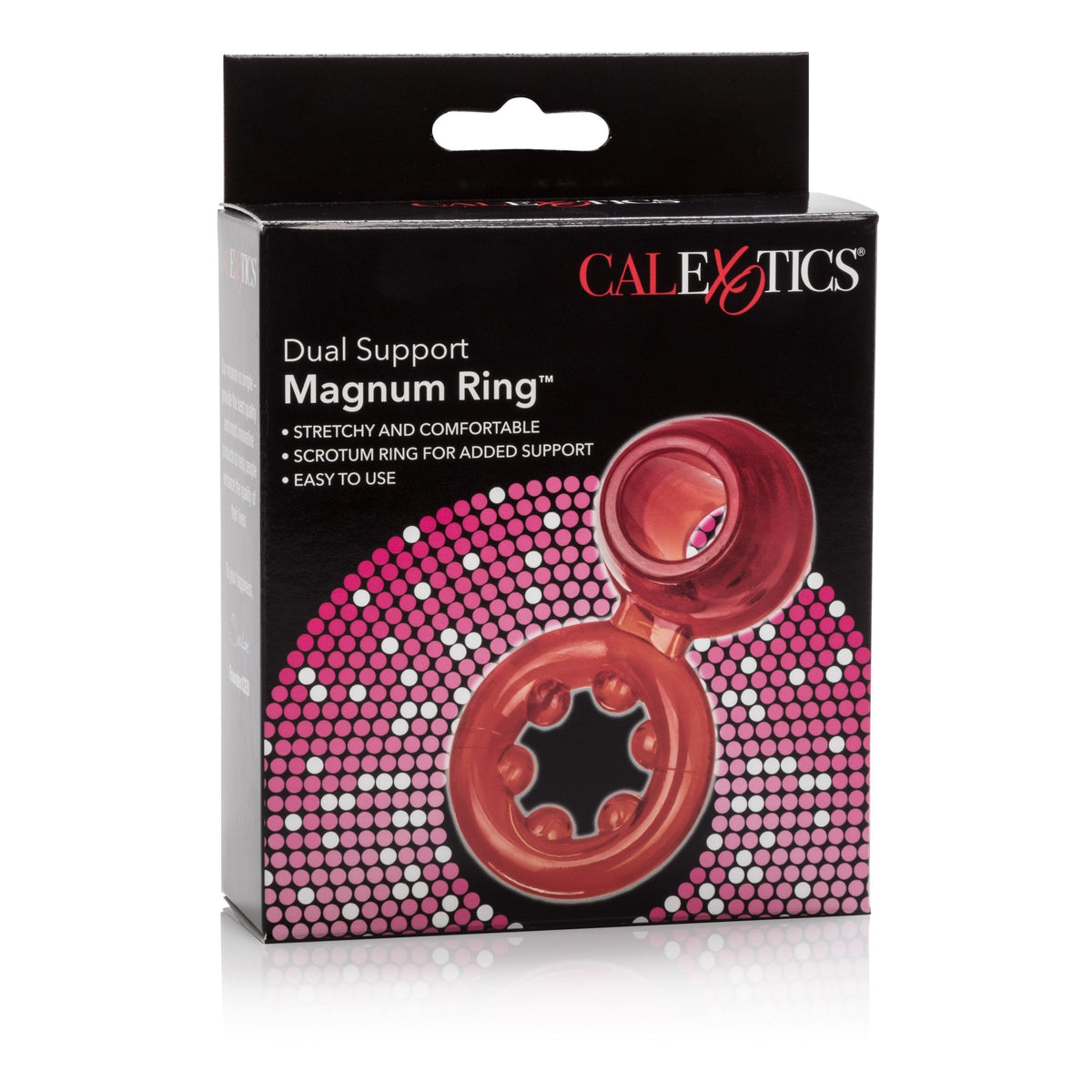 California Exotics - Dual Support Magnum Cock Ring (Red) Rubber Cock Ring (Non Vibration) Singapore