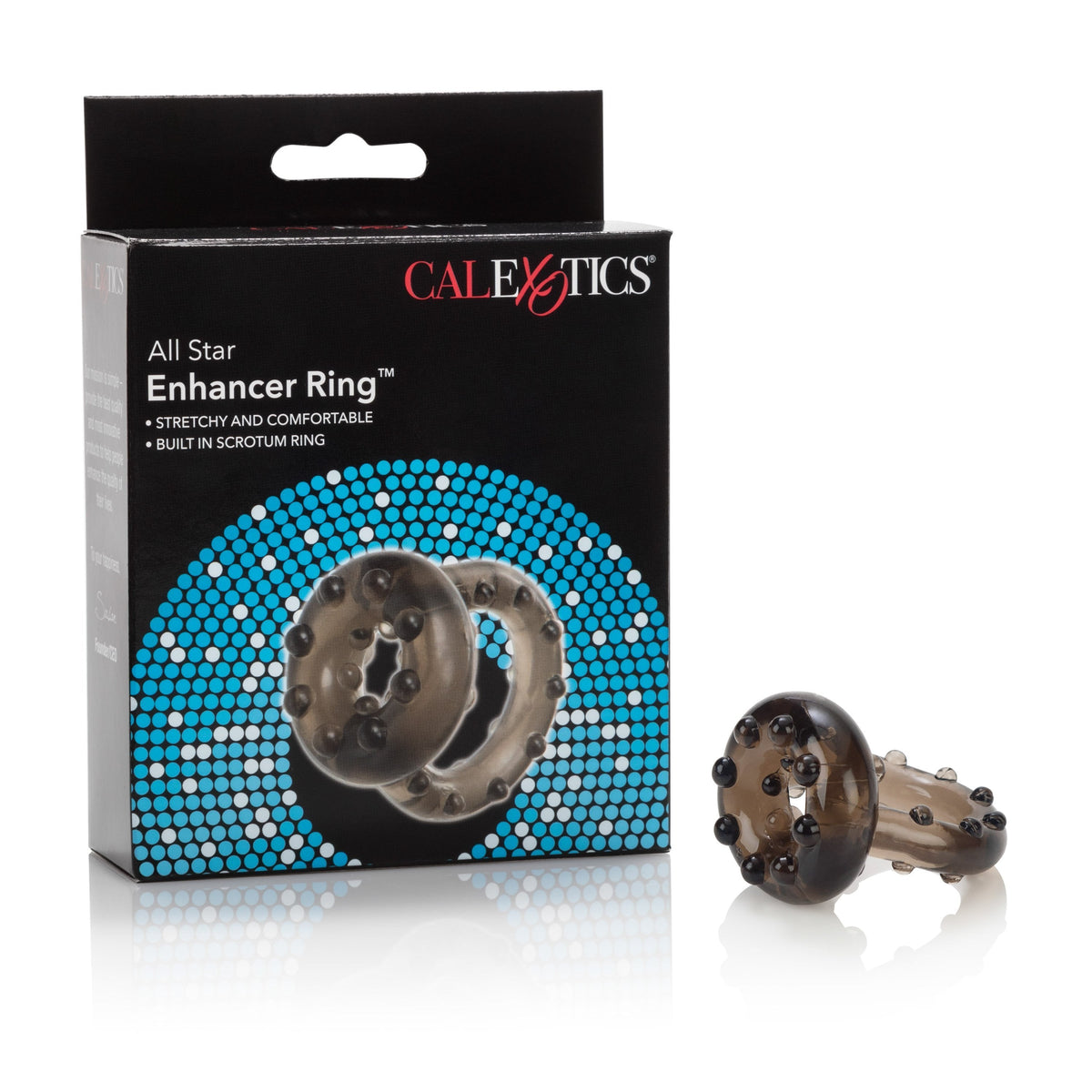 California Exotics - All Star Enhancer Cock Ring (Black) Rubber Cock Ring (Non Vibration) Singapore