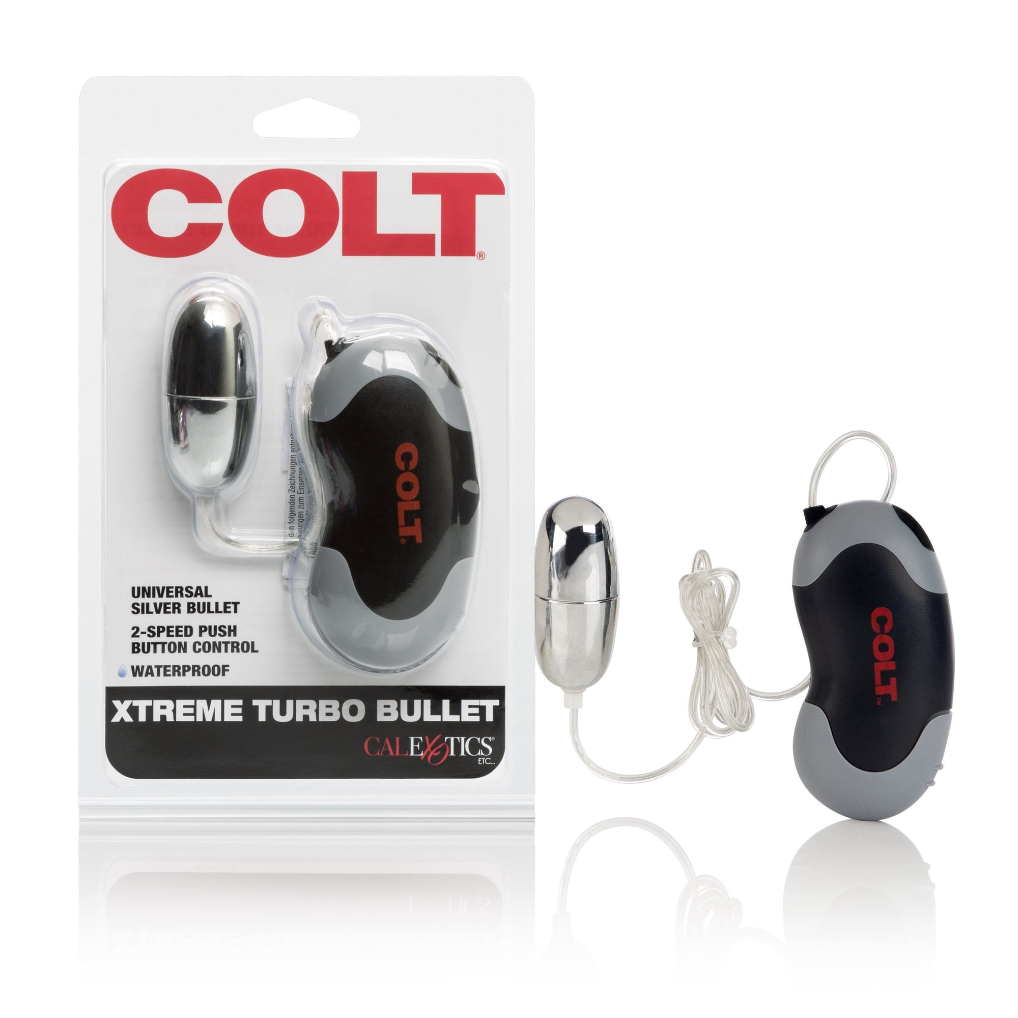 California Exotics - COLT Xtreme Turbo Bullet Vibrator (Silver) Wired Remote Control Egg (Vibration) Non Rechargeable Durio Asia