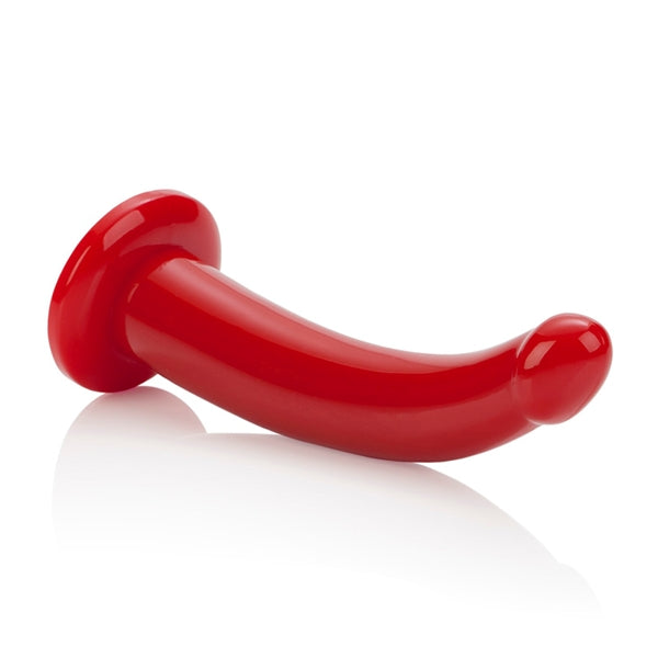 California Exotics - Red Rider Adjustable Strap On 7’’ - Red - Strap On with Non hollow Dildo for Female (Non Vibration)