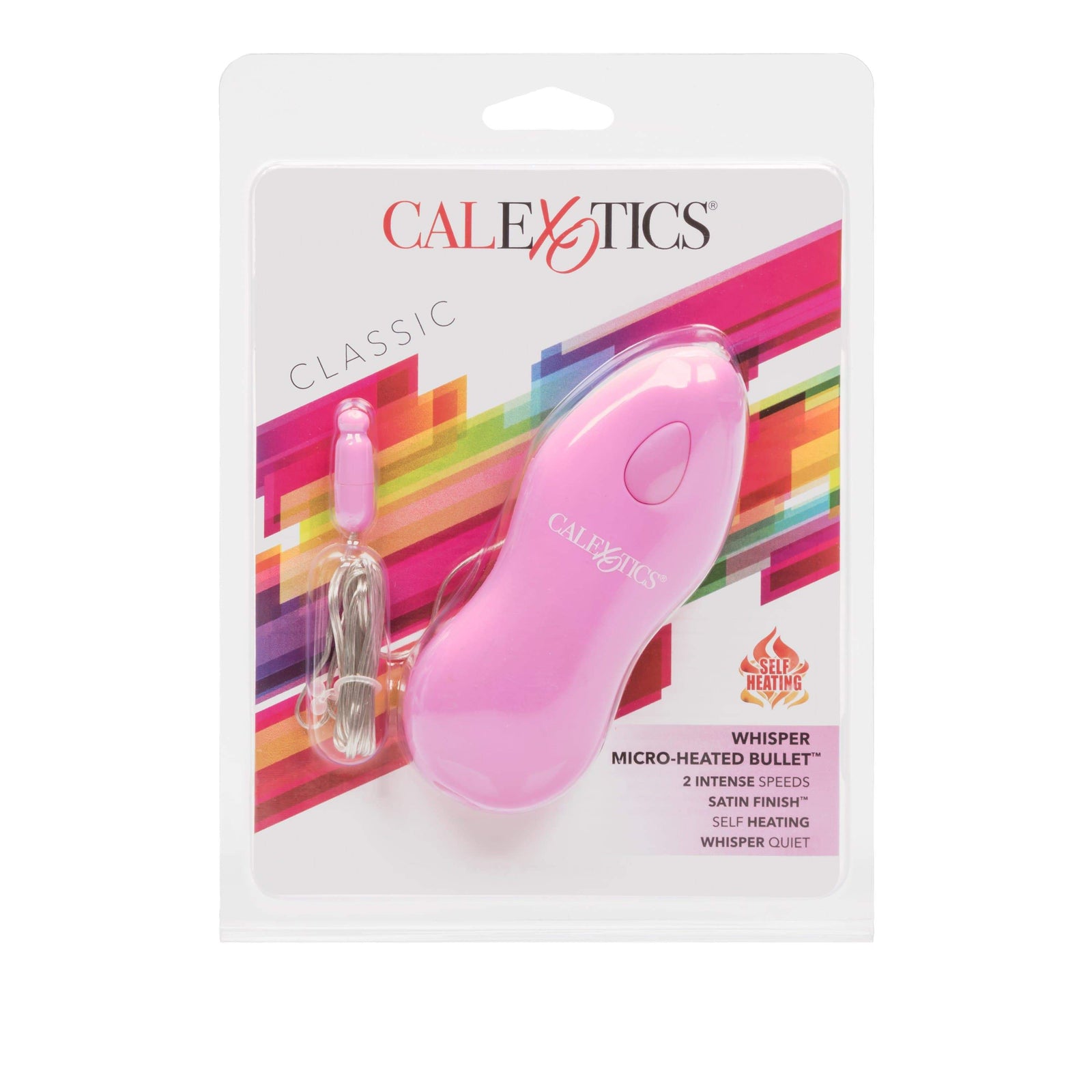 California Exotics - Classic Remote Whisper Micro Heated Bullet Vibrator (Pink) Wired Remote Control Egg (Vibration) Non Rechargeable 716770050199 CherryAffairs