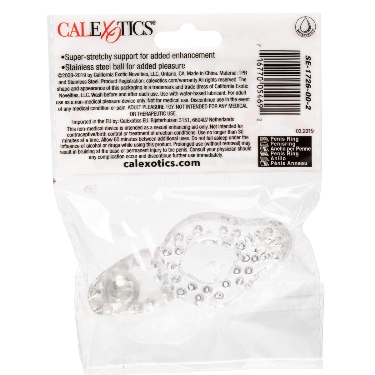 California Exotics - Basic Essentials Teaser Enhancer Cock Ring (Clear) Rubber Cock Ring (Non Vibration) 716770054692 CherryAffairs