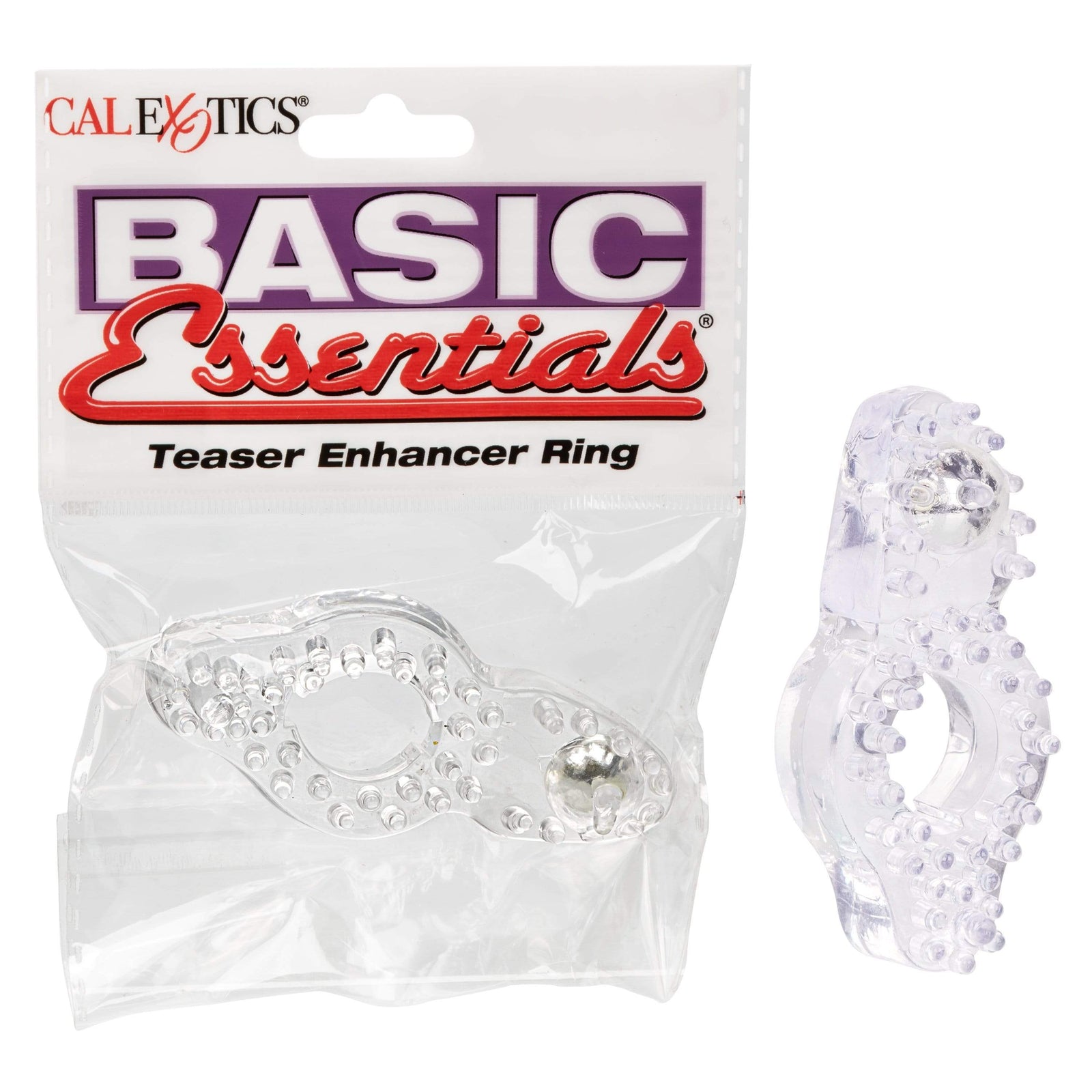 California Exotics - Basic Essentials Teaser Enhancer Cock Ring (Clear) Rubber Cock Ring (Non Vibration) 716770054692 CherryAffairs