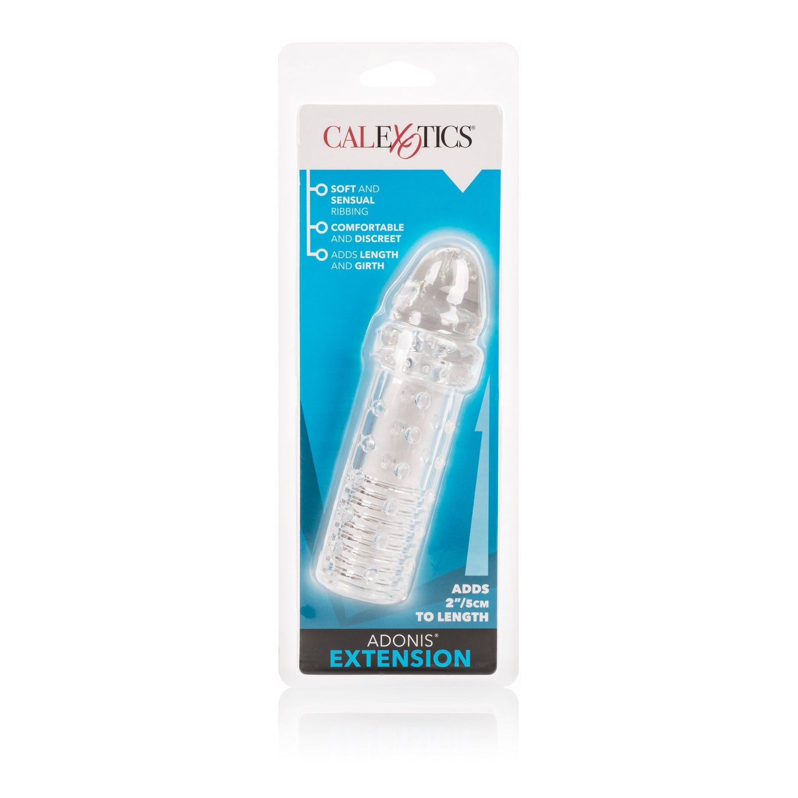California Exotics - Adonis Penis Extension 2’’ (Clear) - Clear - Cock Sleeves (Non Vibration)