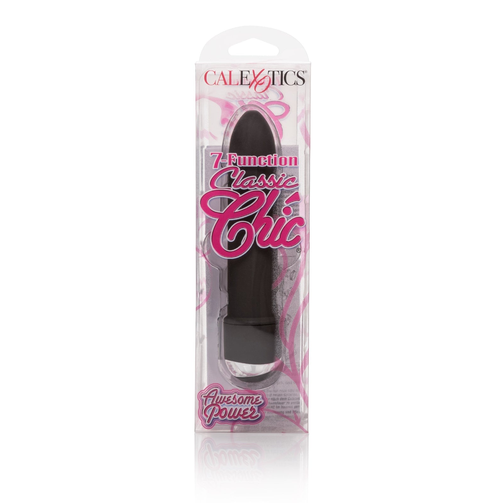 California Exotics - 7 Function Classic Chic Awesome Power Mini Vibrator (Black) Non Realistic Dildo w/o suction cup (Vibration) Non Rechargeable Singapore