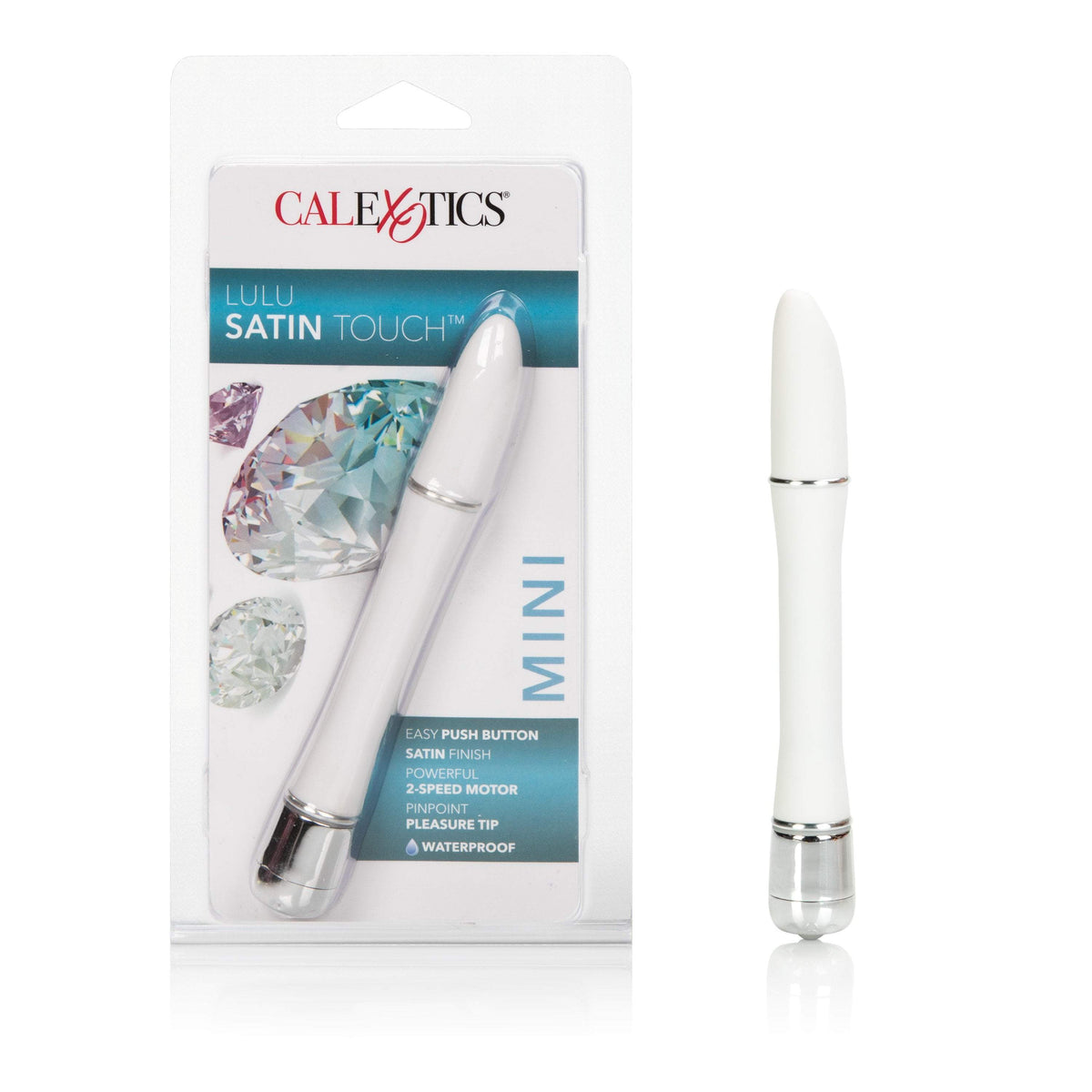 California Exotics - Lulu Satin Touch Mini Vibrator (White) Non Realistic Dildo w/o suction cup (Vibration) Non Rechargeable