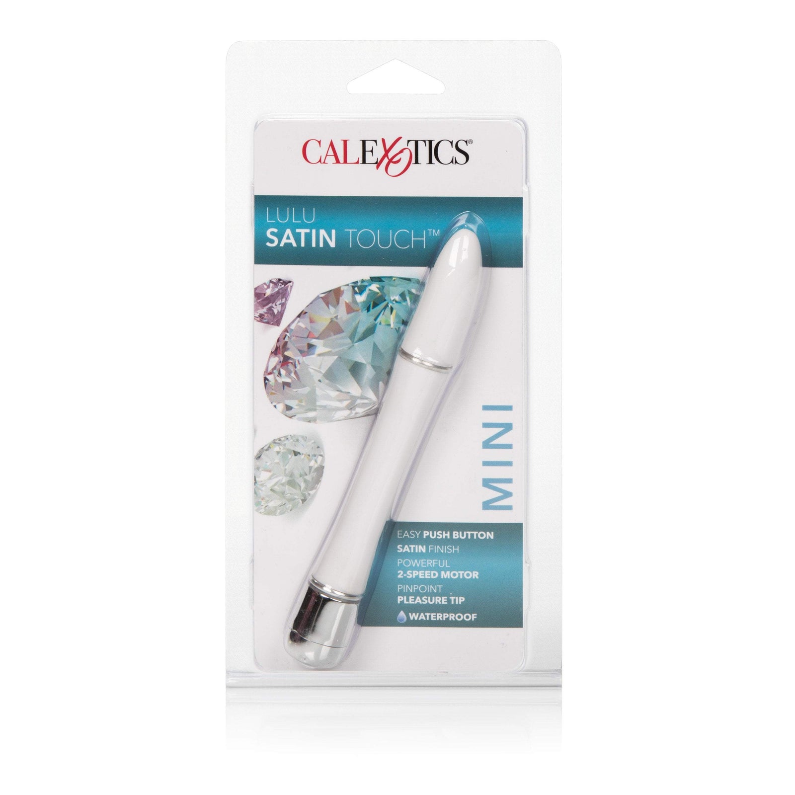 California Exotics - Lulu Satin Touch Mini Vibrator (White) Non Realistic Dildo w/o suction cup (Vibration) Non Rechargeable
