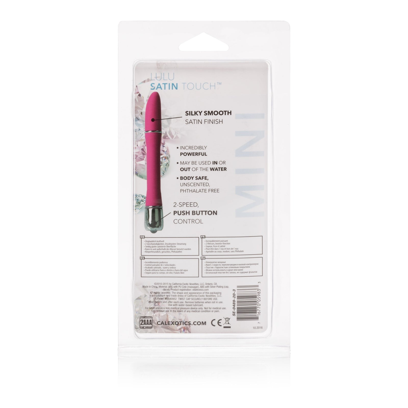 California Exotics - Lulu Satin Touch Mini Vibrator (Pink) Non Realistic Dildo w/o suction cup (Vibration) Non Rechargeable Singapore