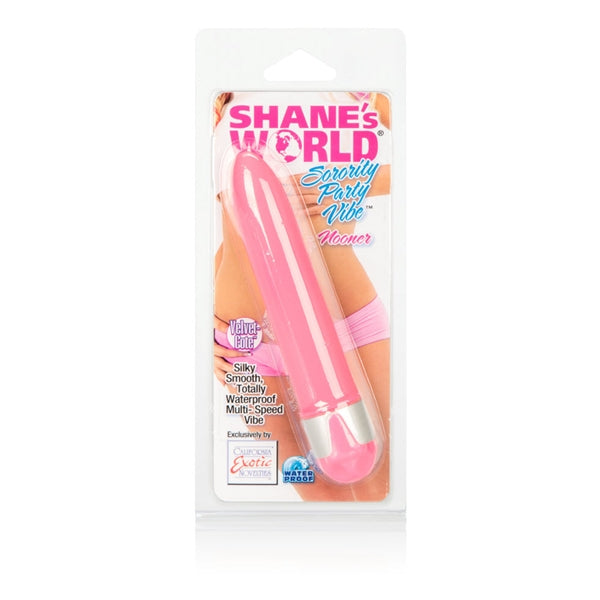 California Exotics - Shane’s World Sorority Party Vibrator Nooner 4.75’’ (Pink) - Pink - Non Realistic Dildo w/o