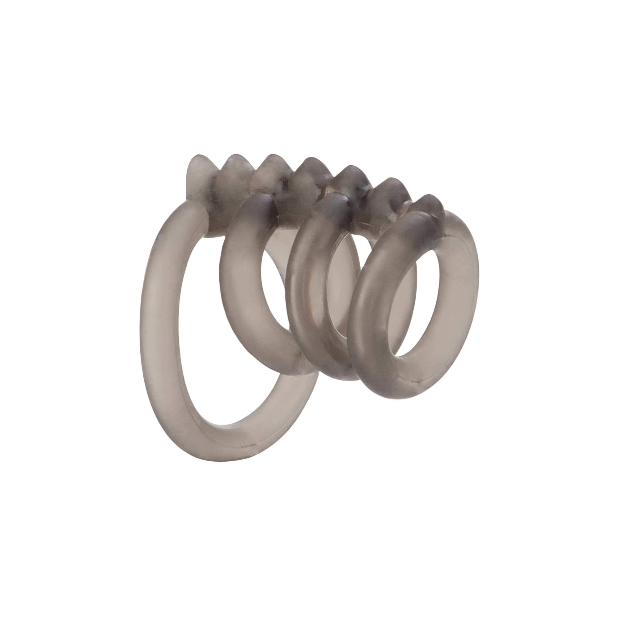 California Exotics - Dr Joel Kaplan Support Master Triple Smooth Cock Cage (Grey) Rubber Cock Cage (Non Vibration) 716770064998 CherryAffairs