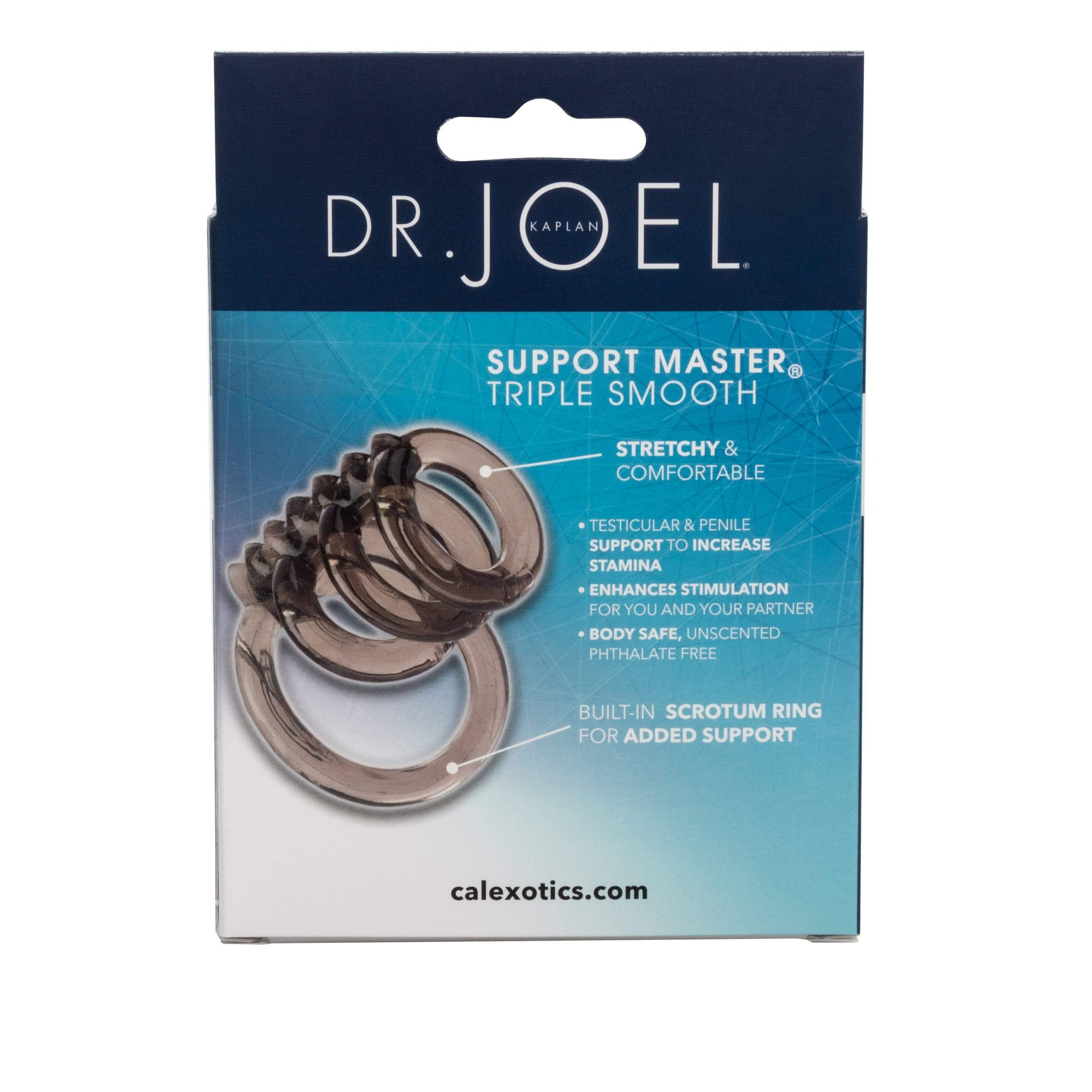 California Exotics - Dr Joel Kaplan Support Master Triple Smooth Cock Cage (Grey) Rubber Cock Cage (Non Vibration) 716770064998 CherryAffairs