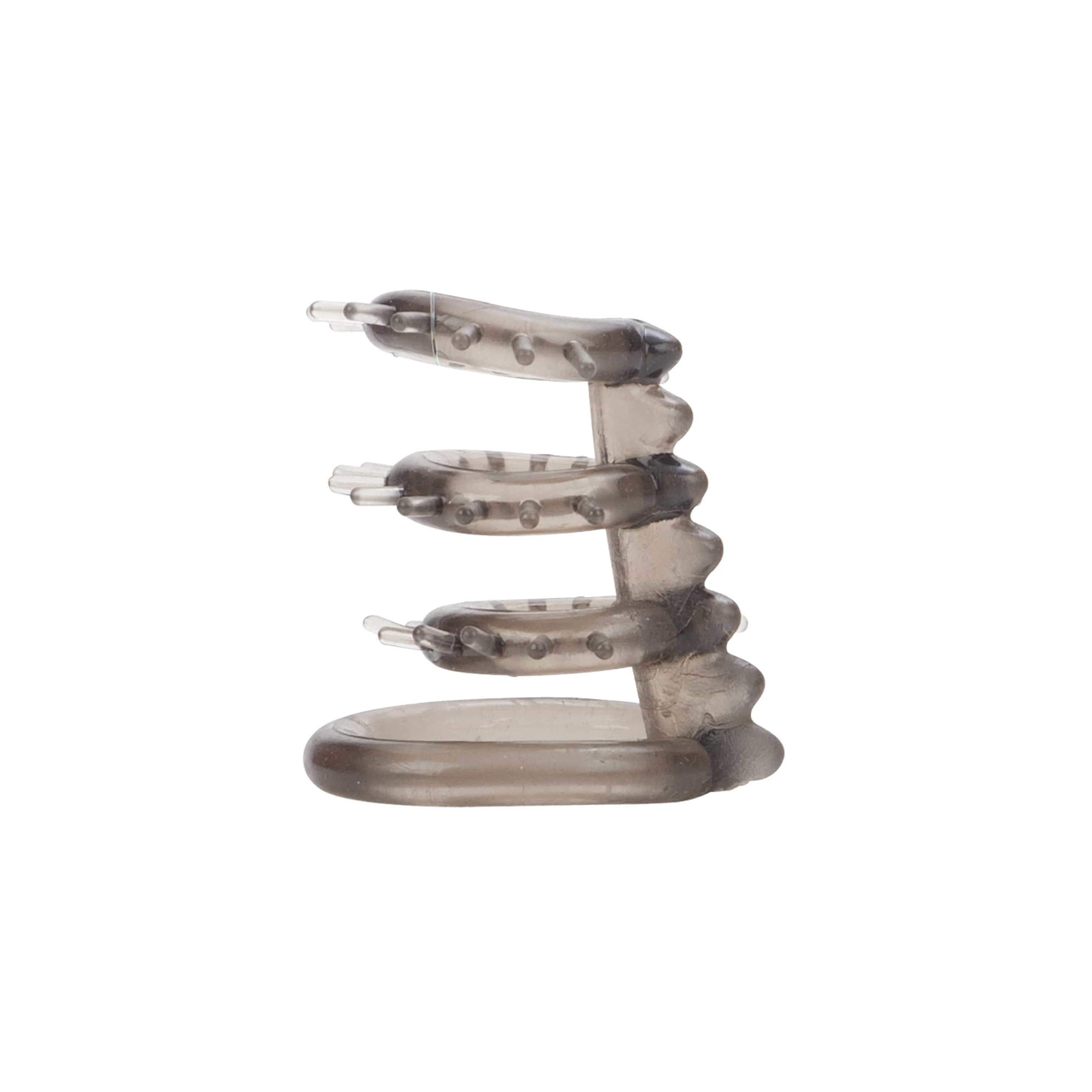 California Exotics - Dr Joel Kaplan Support Master Triple Ticklers Cock Cage (Grey) Rubber Cock Cage (Non Vibration) 716770065001 CherryAffairs