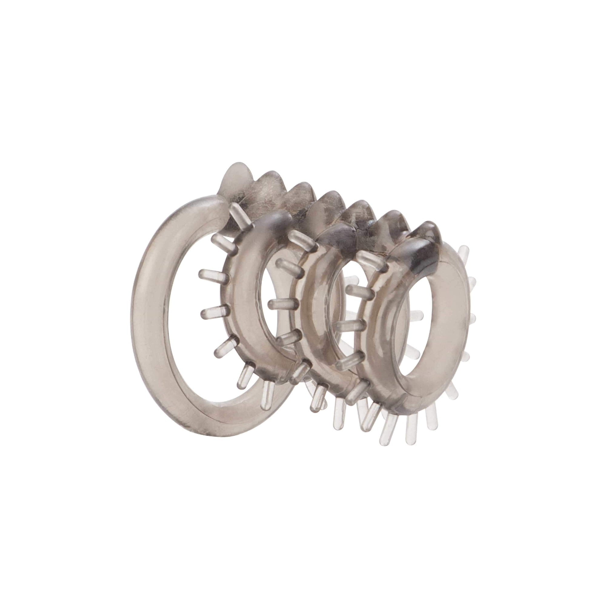 California Exotics - Dr Joel Kaplan Support Master Triple Ticklers Cock Cage (Grey) Rubber Cock Cage (Non Vibration) 716770065001 CherryAffairs