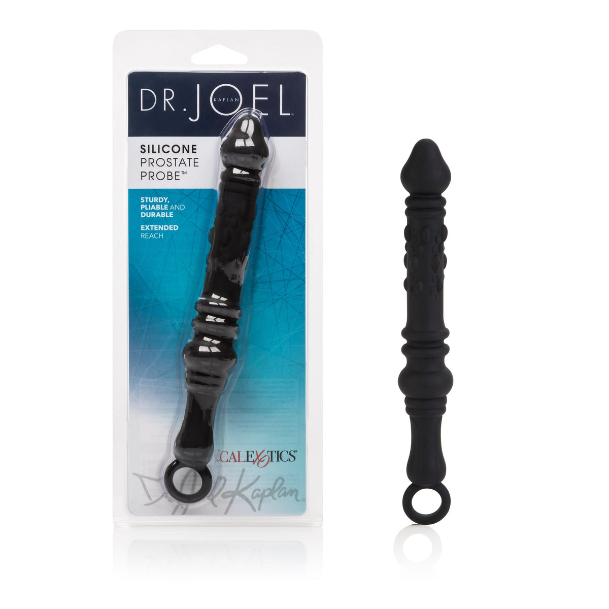 California Exotics - Dr Joel Kaplan Silicone Prostate Probe Massager (Black) Prostate Massager (Non Vibration) Durio Asia