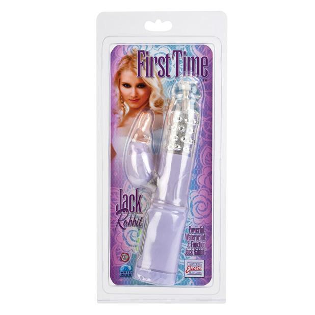 California Exotics - First Time Jack Rabbit Vibrator (Purple) Rabbit Dildo (Vibration) Non Rechargeable Durio Asia