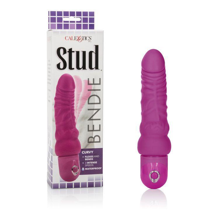 California Exotics - Power Stud Waterproof Curvy (Pink) Realistic Dildo w/o suction cup (Vibration) Non Rechargeable Durio Asia