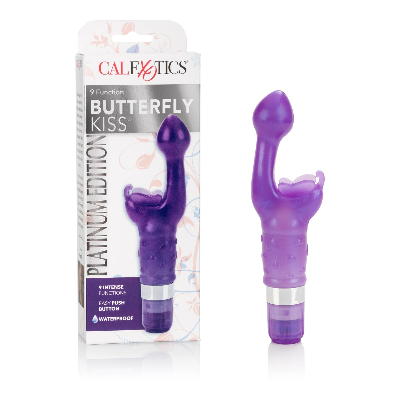 California Exotics - 9 Function Butterfly Kiss Platinum Edition Clit Massager (Purple) Clit Massager (Vibration) Non Rechargeable Durio Asia