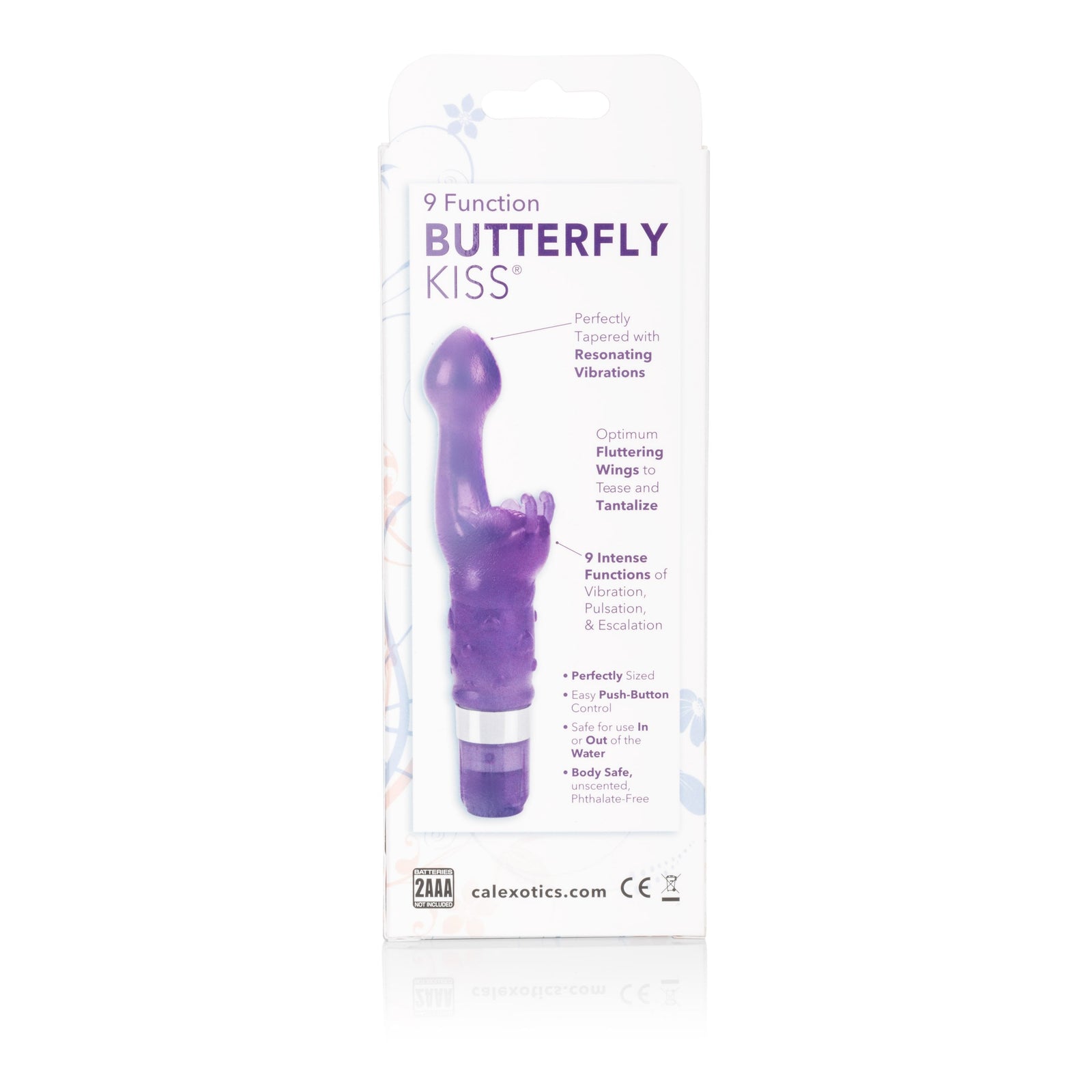 California Exotics - 9 Function Butterfly Kiss Platinum Edition Clit Massager (Purple) Clit Massager (Vibration) Non Rechargeable Singapore