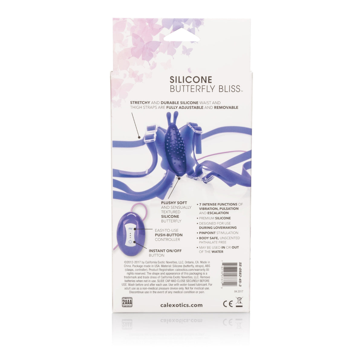 California Exotics - Venus 7 Function Silicone Butterfly Bliss Clit Massager (Purple) Clit Massager (Vibration) Non Rechargeable Singapore