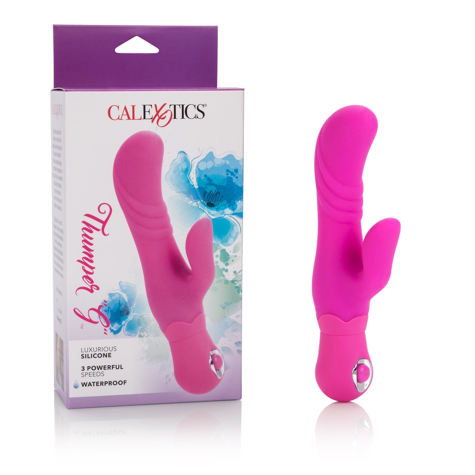 California Exotics - Posh Silicone Thumper G Rabbit Vibrator (Pink) Rabbit Dildo (Vibration) Non Rechargeable Durio Asia