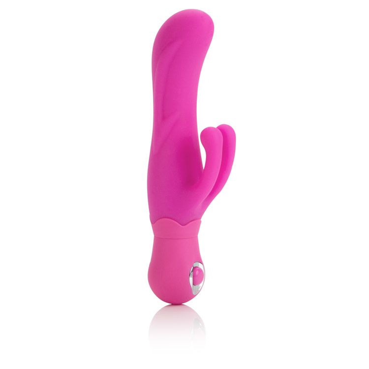 California Exotics - Posh Silicone Double Dancer Rabbit Vibrator (Pink) - Pink - Rabbit Dildo (Vibration) Non