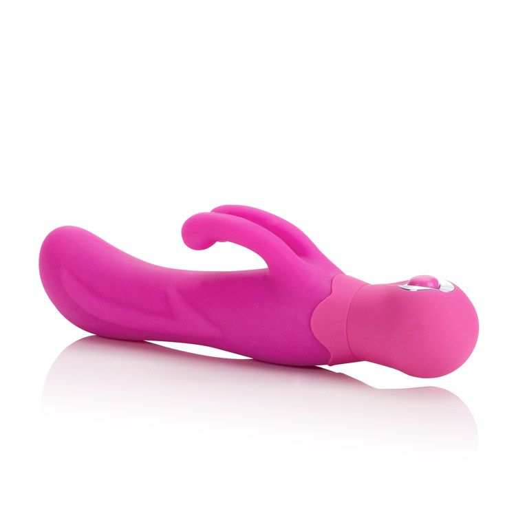 California Exotics - Posh Silicone Double Dancer Rabbit Vibrator (Pink) - Pink - Rabbit Dildo (Vibration) Non