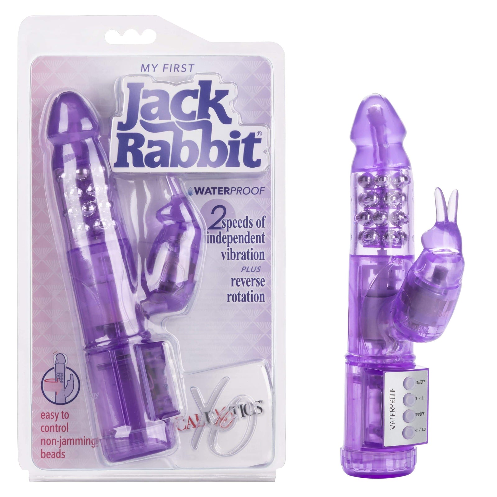 California Exotics - Jack Rabbit My First Jack Rabbit Vibrator (Purple) Rabbit Dildo (Vibration) Non Rechargeable 716770074539 CherryAffairs