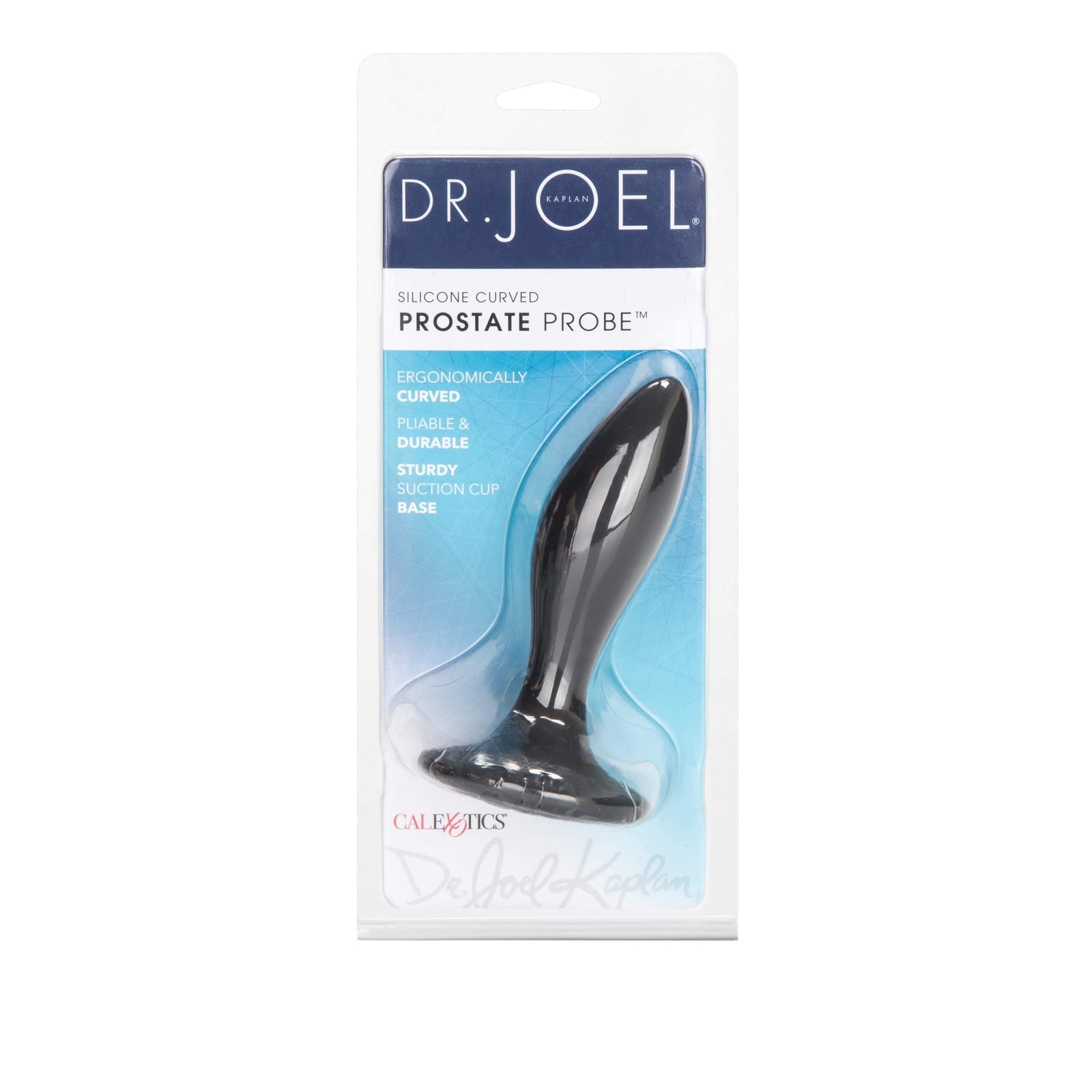 California Exotics - Dr Joel Kaplan Silicone Curved Prostate Probe Anal Plug (Black) Anal Beads (Non Vibration) 716770075468 CherryAffairs