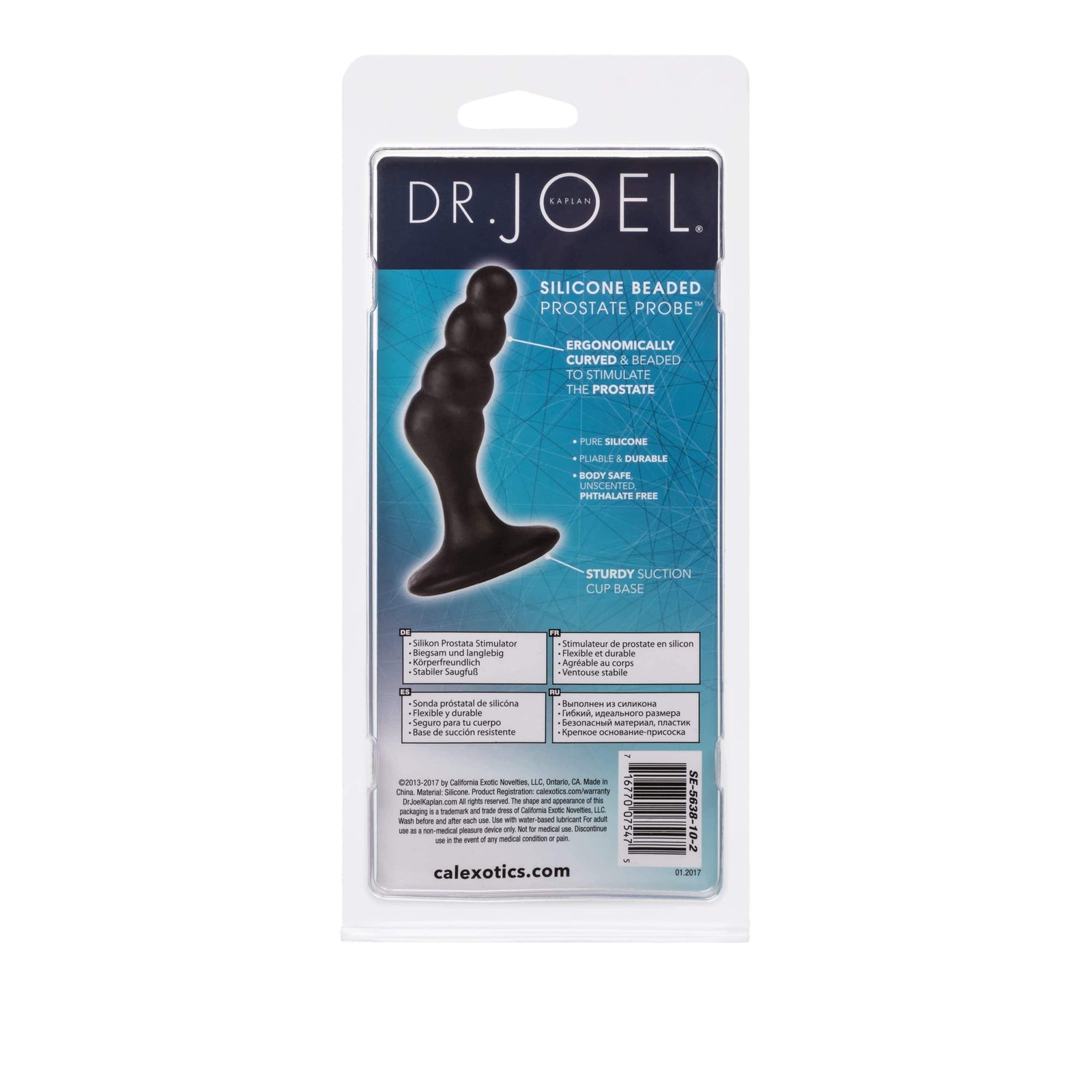 California Exotics - Dr Joel Kaplan Silicone Beaded Prostate Probe Anal Beads (Black) Anal Beads (Non Vibration) 716770075475 CherryAffairs