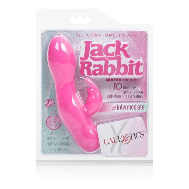 California Exotics - Silicone One Touch Jack Rabbit Vibrator (Pink) Rabbit Dildo (Vibration) Non Rechargeable Singapore