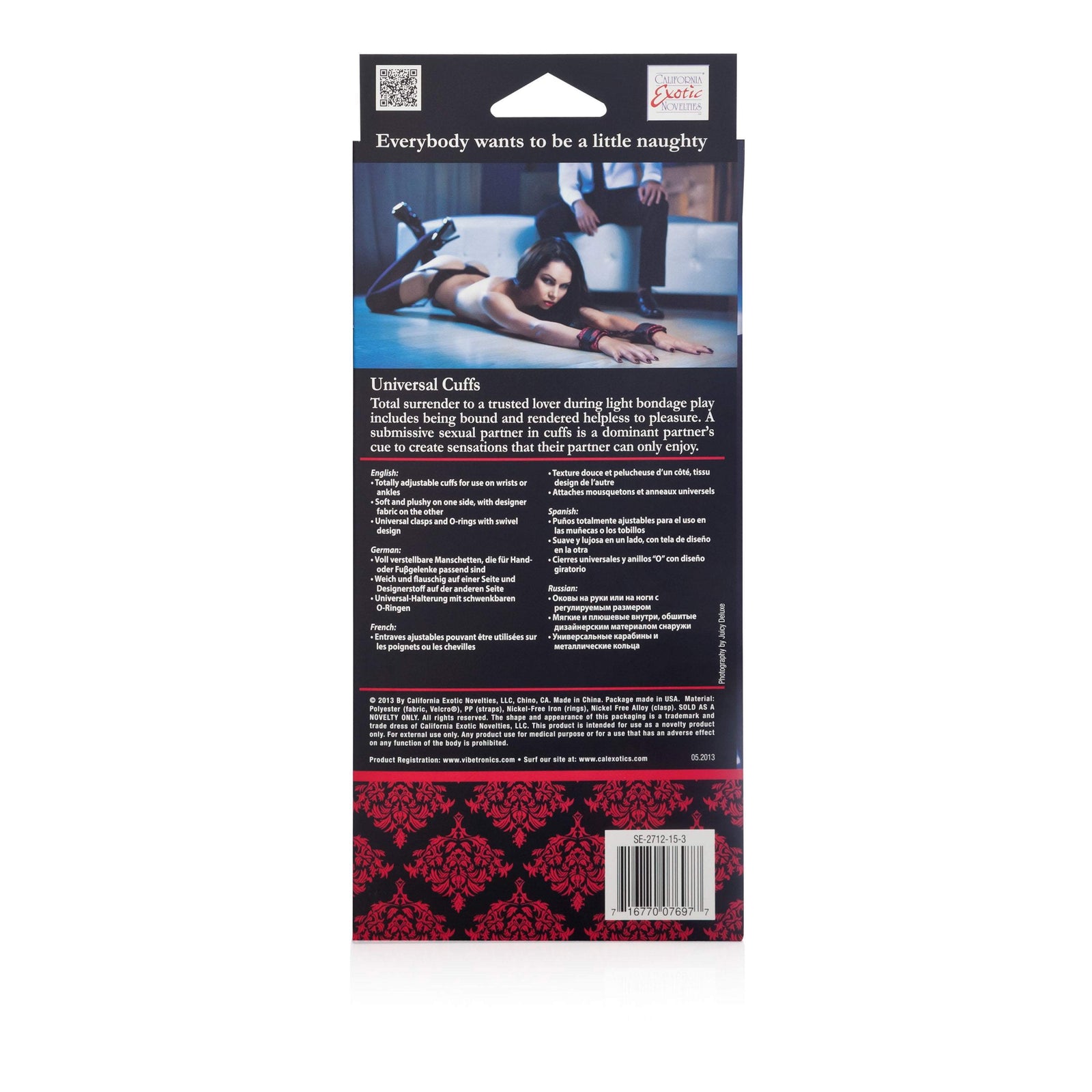 California Exotics - Scandal Universal Cuffs (Red) Hand/Leg Cuffs