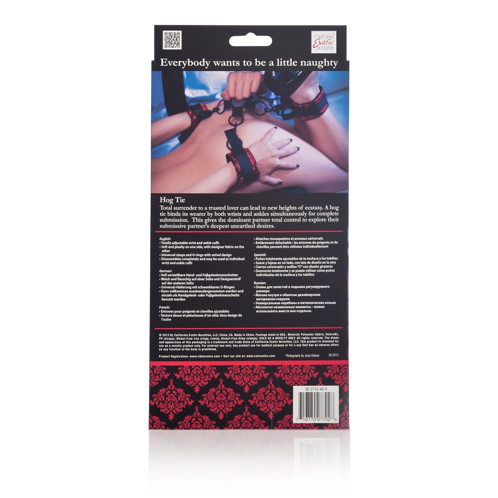 California Exotics - Scandal Hog Tie (Red) Hand/Leg Cuffs Singapore