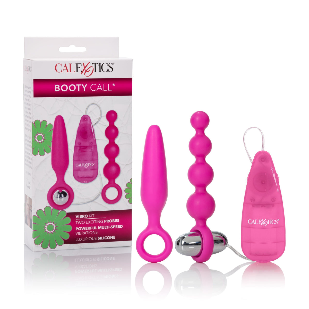 California Exotics - Booty Call Prostate Massager Vibro Kit (Pink) Prostate Massager (Vibration) Non Rechargeable Durio Asia