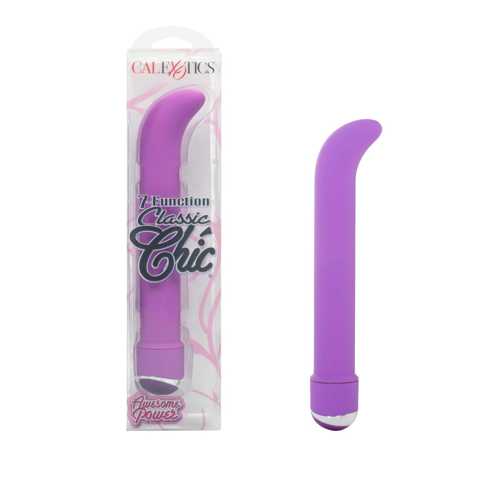 California Exotics - 7 Function Classic Chic Standard G Spot Vibrator (Purple) G Spot Dildo (Vibration) Non Rechargeable 716770078704 CherryAffairs