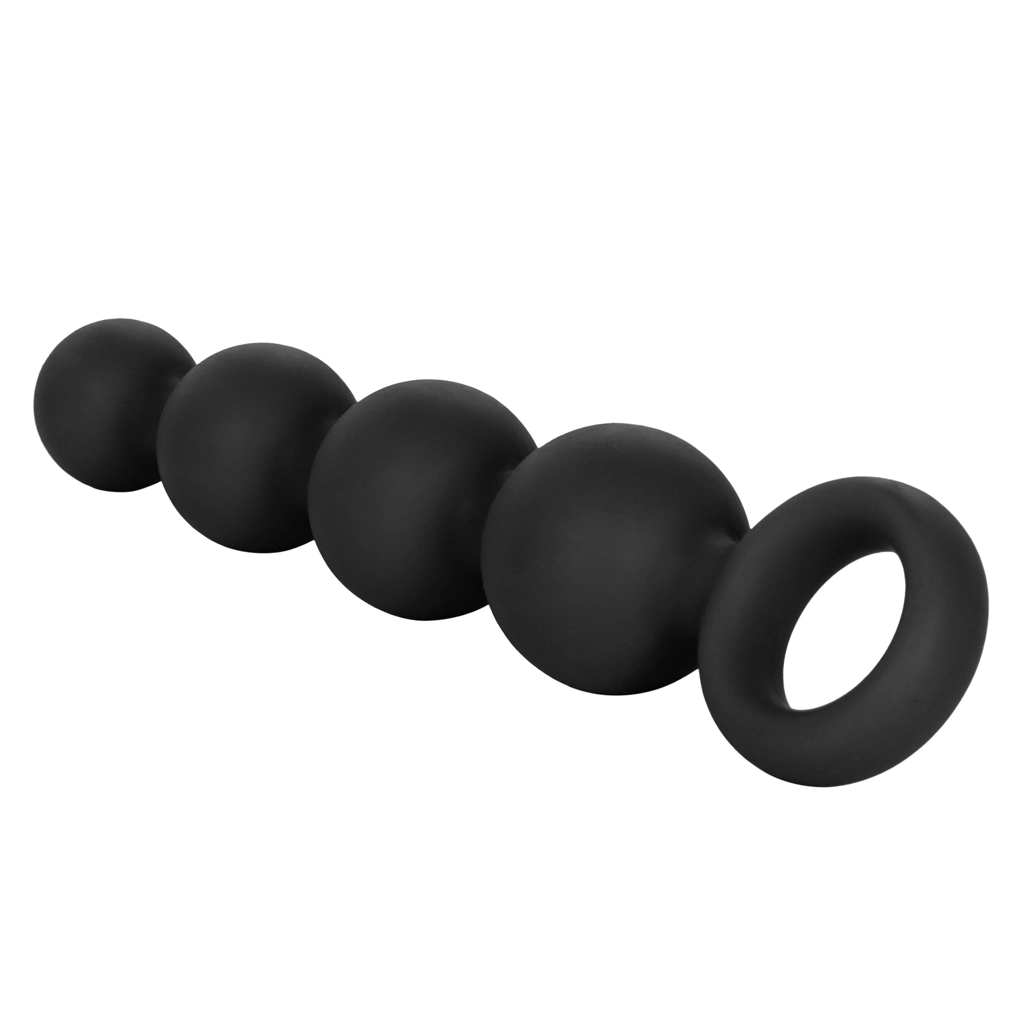 California Exotics - Silicone Booty Anal Beads (Black) Anal Beads (Non Vibration) 716770079015 CherryAffairs