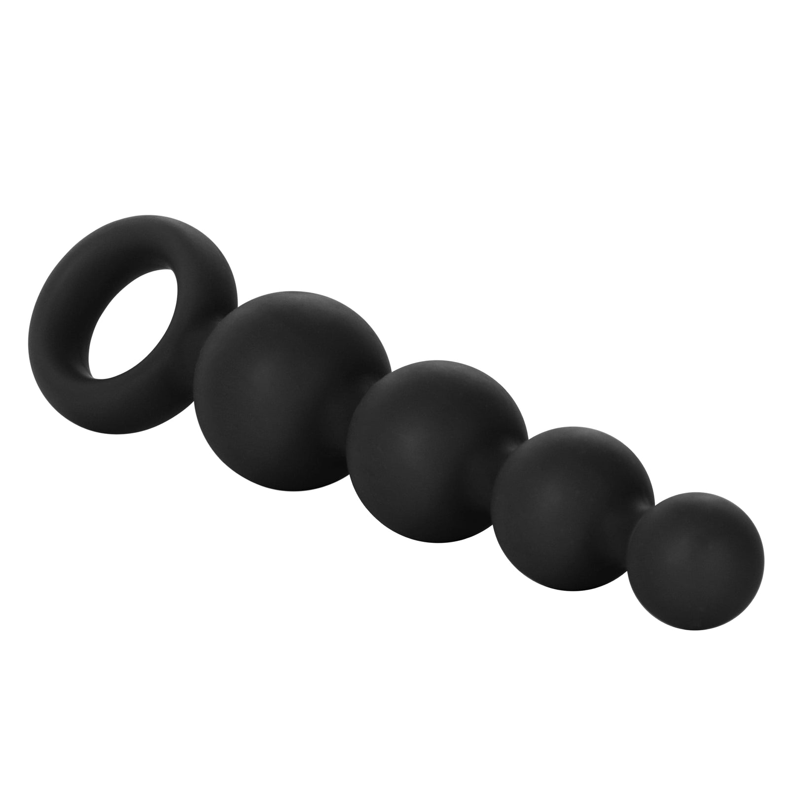 California Exotics - Silicone Booty Anal Beads (Black) Anal Beads (Non Vibration) 716770079015 CherryAffairs