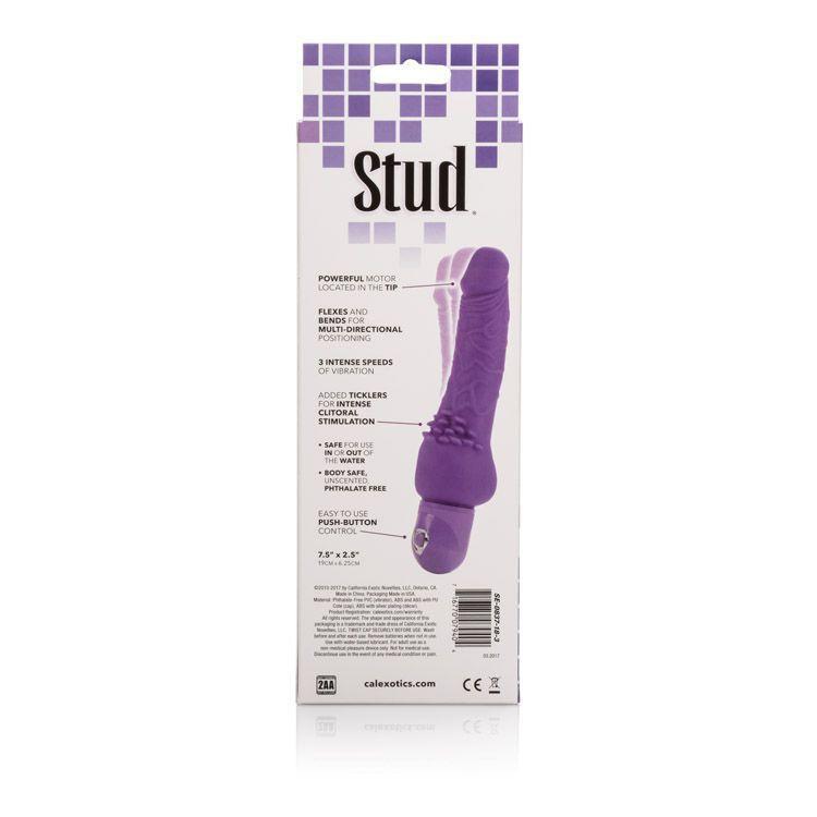 California Exotics - Bendie Stud Cliterrific Vibrator (Purple) G Spot Dildo (Vibration) Non Rechargeable - CherryAffairs Singapore