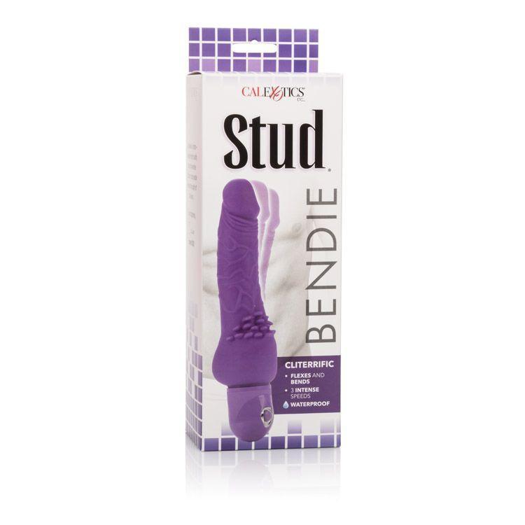 California Exotics - Bendie Stud Cliterrific Vibrator (Purple) G Spot Dildo (Vibration) Non Rechargeable - CherryAffairs Singapore