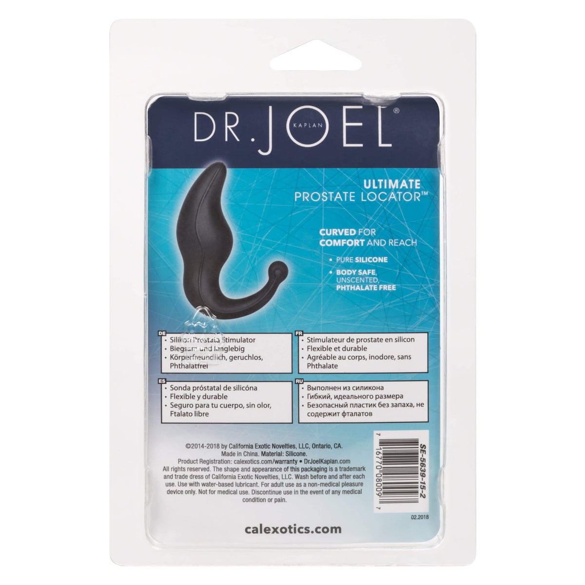California Exotics - Dr Joel Kaplan Ultimate Prostate Locator (Black) Anal Plug (Non Vibration) 716770080097 CherryAffairs