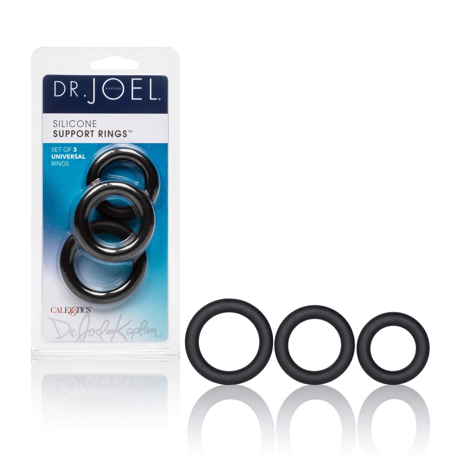 California Exotics - Dr. Joel Kaplan Silicone Support Cock Rings (Black) Silicone Cock Ring (Non Vibration) Durio Asia