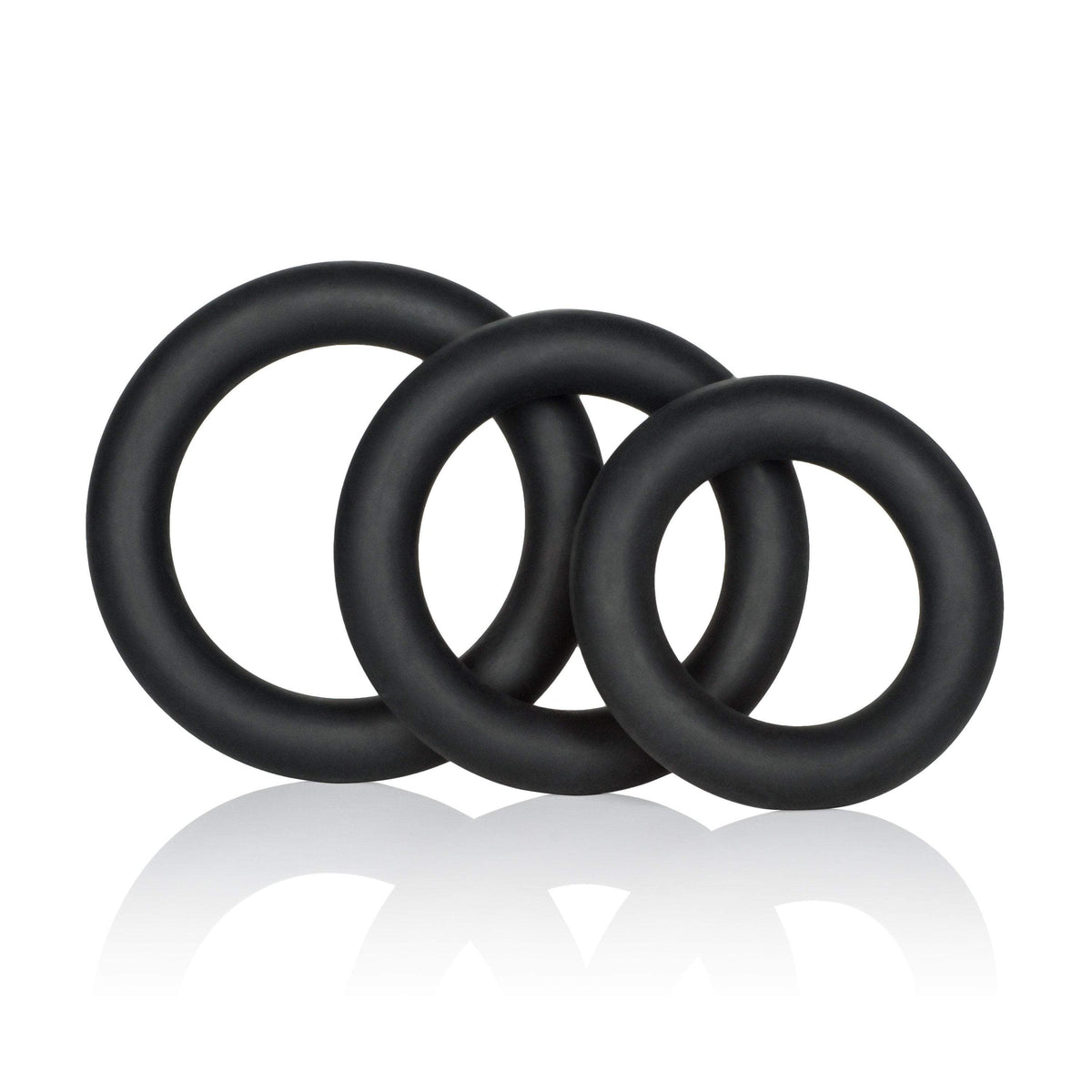 California Exotics - Dr. Joel Kaplan Silicone Support Cock Rings (Black) Silicone Cock Ring (Non Vibration)