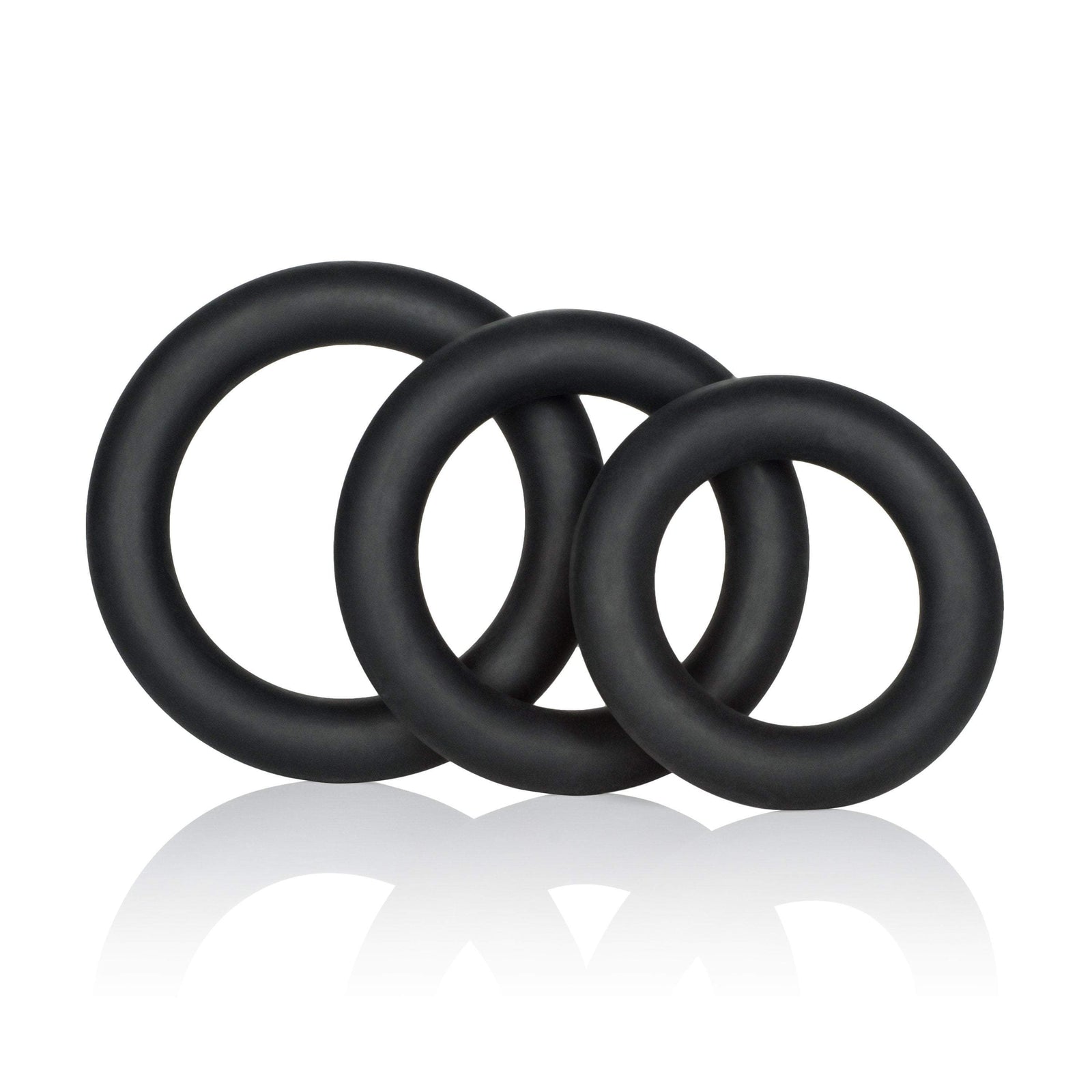 California Exotics - Dr. Joel Kaplan Silicone Support Cock Rings (Black) Silicone Cock Ring (Non Vibration)
