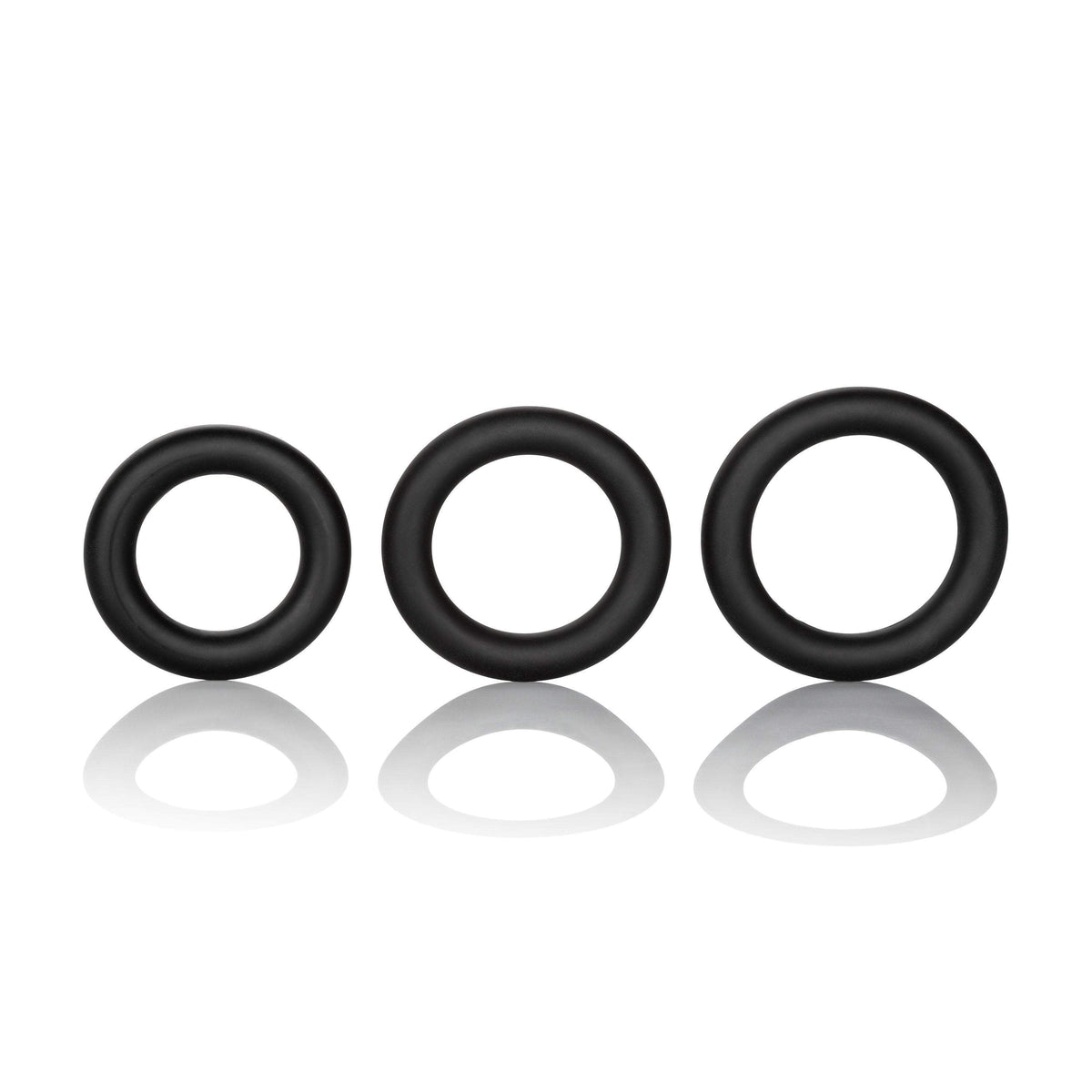 California Exotics - Dr. Joel Kaplan Silicone Support Cock Rings (Black) Silicone Cock Ring (Non Vibration)