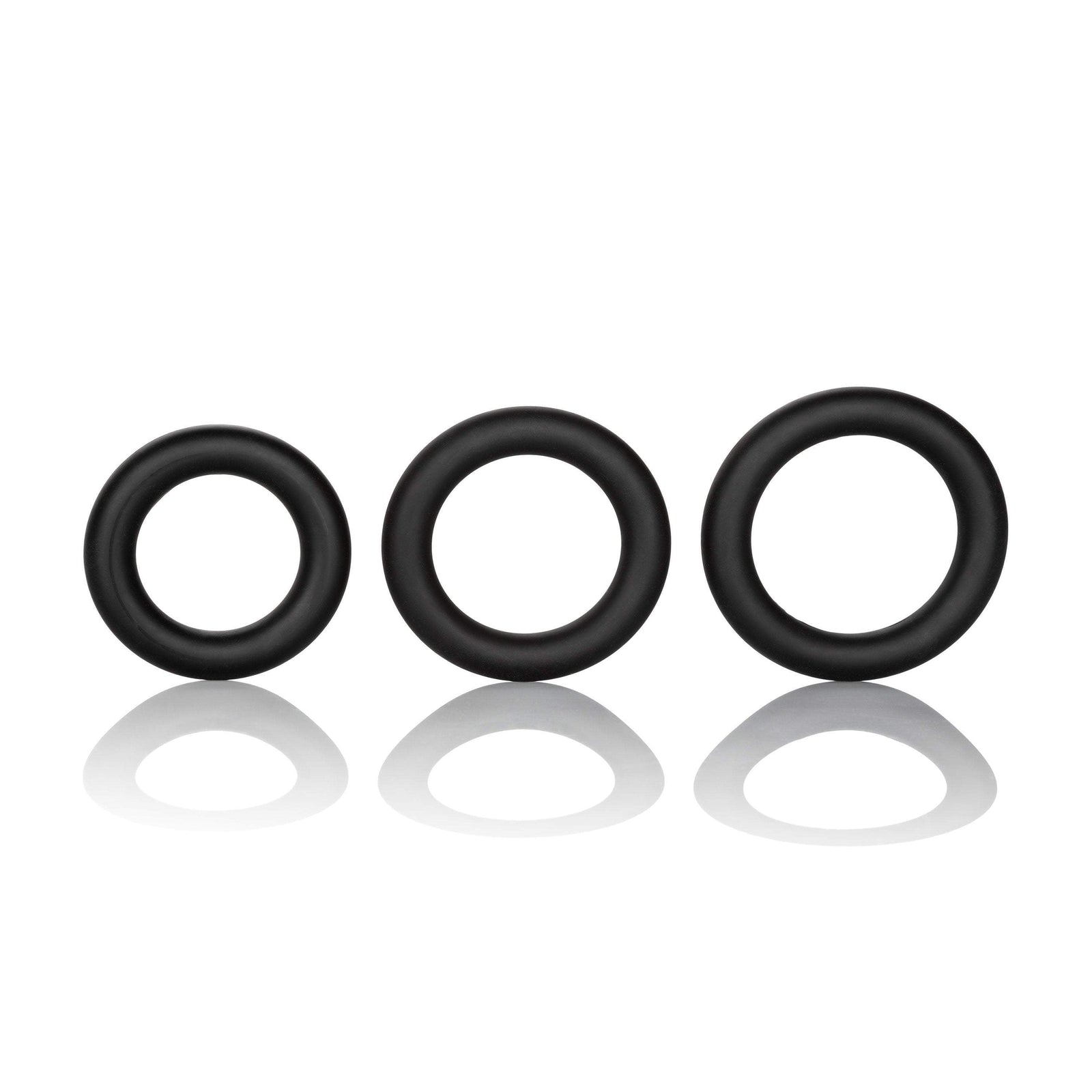 California Exotics - Dr. Joel Kaplan Silicone Support Cock Rings (Black) Silicone Cock Ring (Non Vibration)