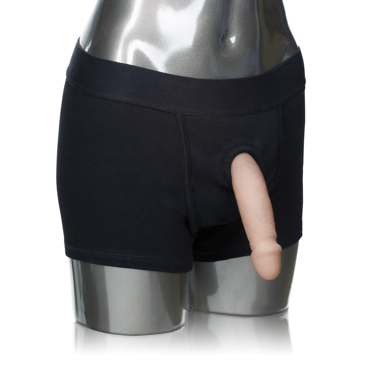 California Exotics - Packer Gear Black Boxer Brief Harness M/L (Black) Strap On w/o Dildo