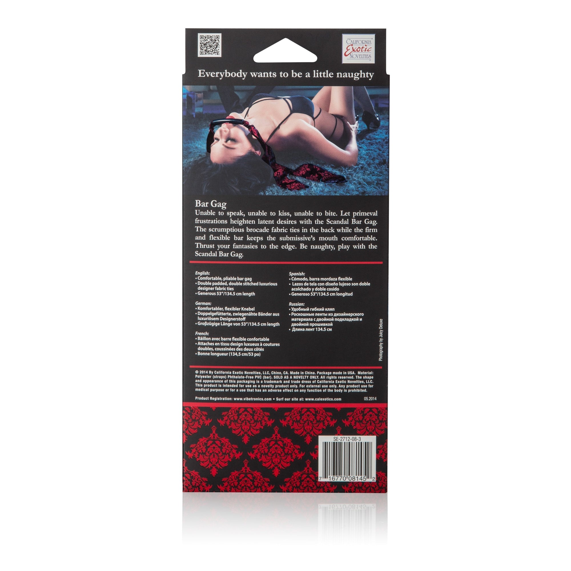 California Exotics - Scandal Bar Gag (Red) Ball Gag